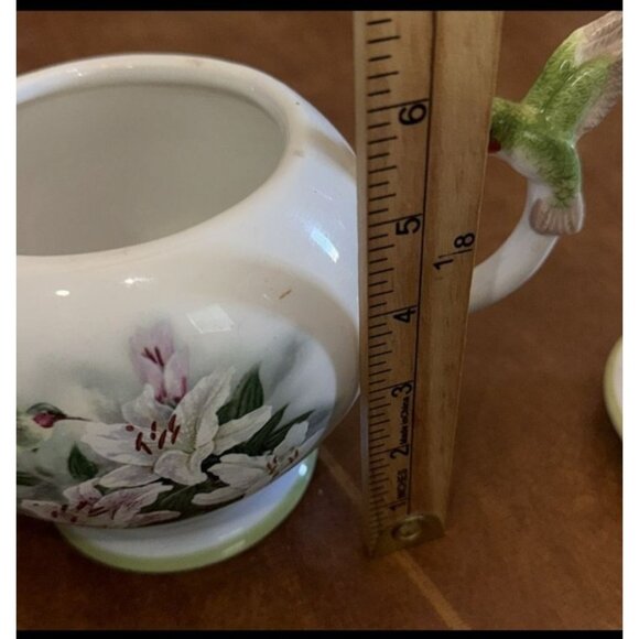 Vintage Floral Teapot & Cup Set With Hummingbird - Picture 11 of 12